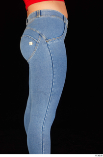 Daisy Lee blue jeans casual dressed thigh 0007.jpg